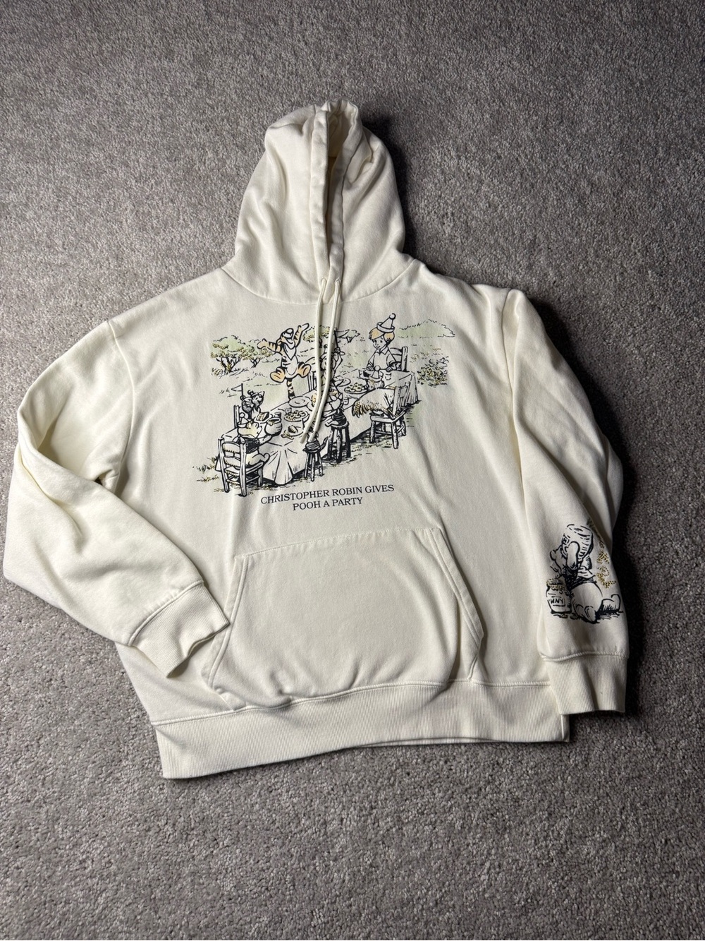 Disney Cream Christopher Robin & Pooh Graphic Hoodie